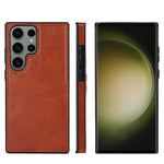 Custodia in pelle Litchi con slot per carte per Samsung Galaxy S24+, S24, S23