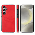 Custodia in pelle Litchi con slot per carte per Samsung Galaxy S24+, S24, S23