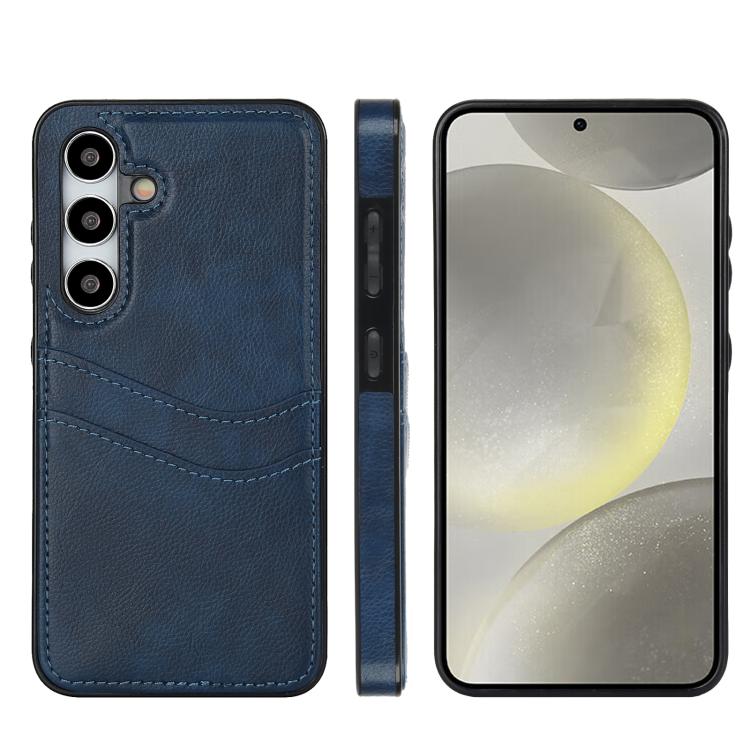Custodia in pelle Litchi con slot per carte per Samsung Galaxy S24+, S24, S23