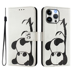 Custodia in pelle con motivo colorato per iPhone 16 Pro Max