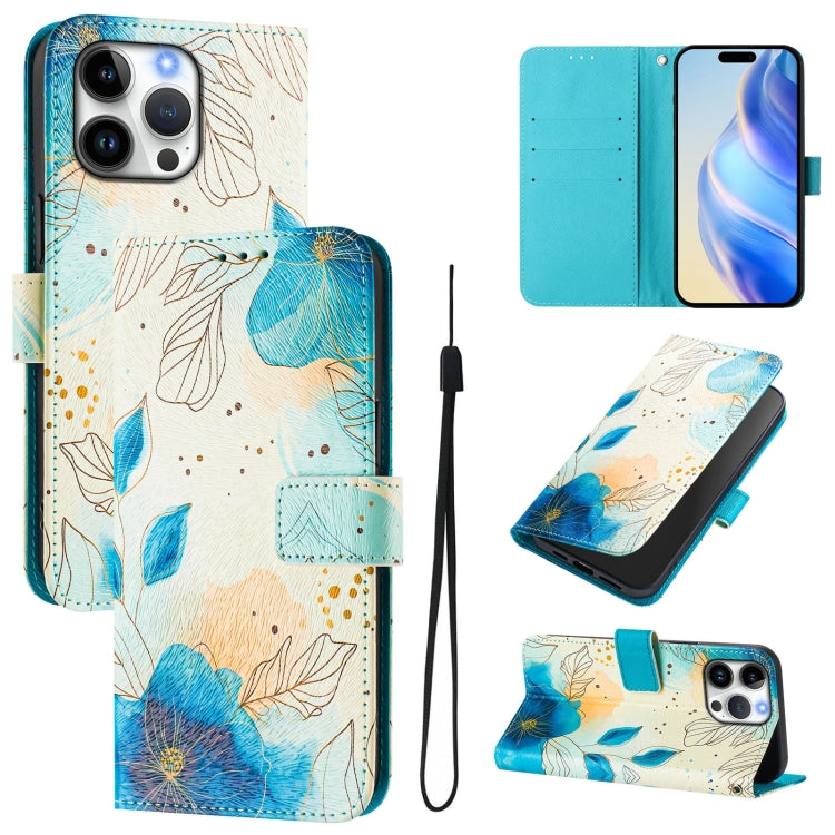 Custodia in pelle con motivo colorato per iPhone 16 Pro Max