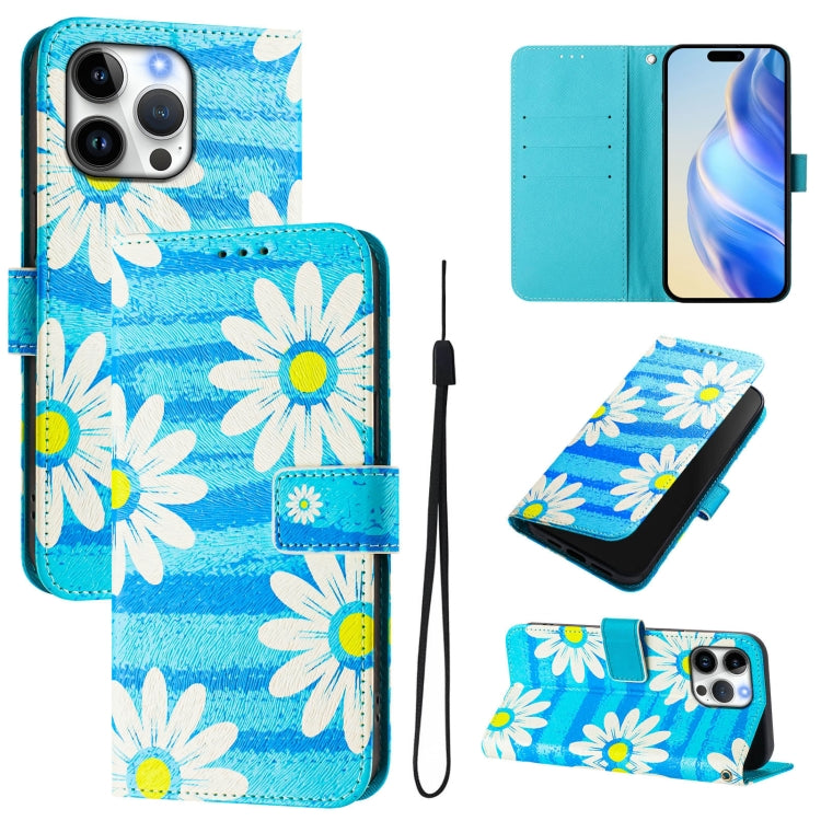 Custodia in pelle con motivo colorato per iPhone 16 Pro Max