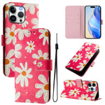 Custodia in pelle con motivo colorato per iPhone 16 Pro Max
