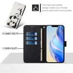 Custodia in pelle con motivo colorato per iPhone 16 Pro