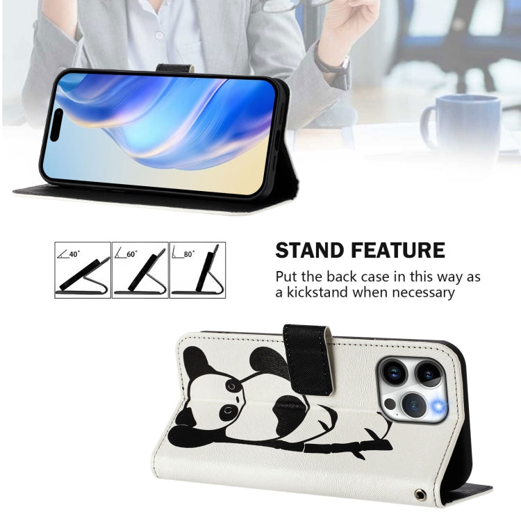 Custodia in pelle con motivo colorato per iPhone 15 Pro Max