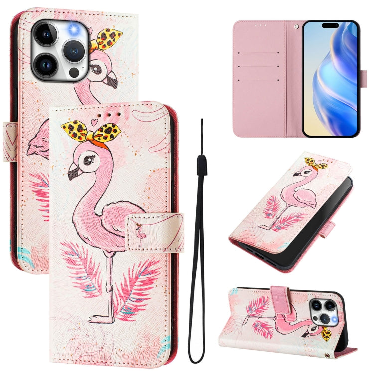 Custodia in pelle con motivo colorato per iPhone 15 Pro Max