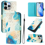 Custodia in pelle con motivo colorato per iPhone 15 Pro Max
