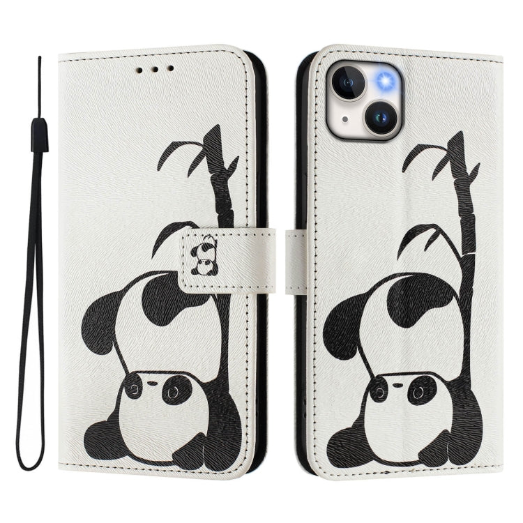 Custodia in pelle con motivo colorato per iPhone 15 Plus