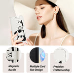 Custodia in pelle con motivo colorato per iPhone 13 Pro