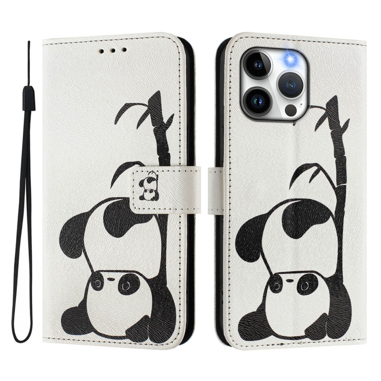 Custodia in pelle con motivo colorato per iPhone 14 Pro