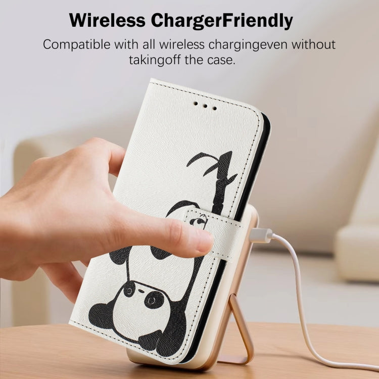 Custodia in pelle con motivo colorato per iPhone 14 Pro