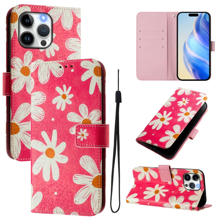 Custodia in pelle con motivo colorato per iPhone 14 Pro