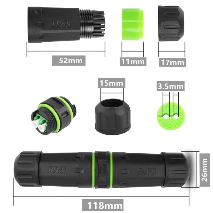 Adattatore accoppiatore ottico fibra LC impermeabile IP68