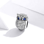 Perline gufo in argento sterling 925 per gioielli fai-da-te