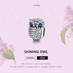 Perline gufo in argento sterling 925 per gioielli fai-da-te