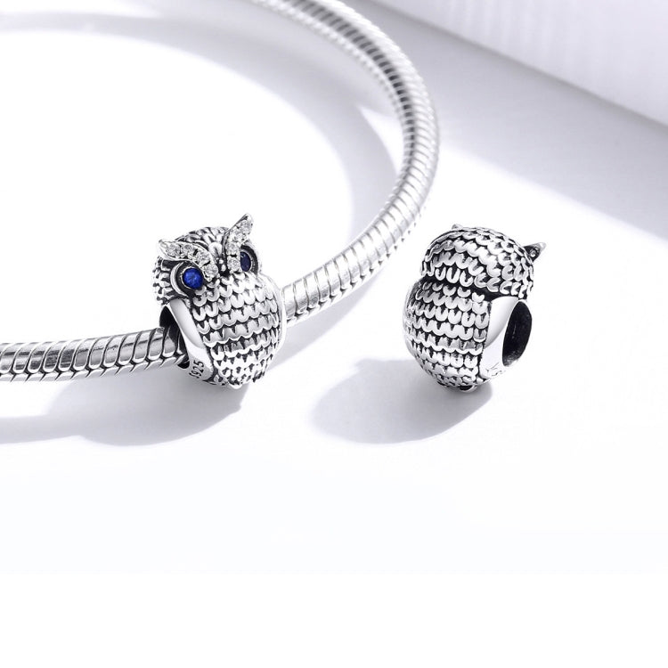 Perline gufo in argento sterling 925 per gioielli fai-da-te