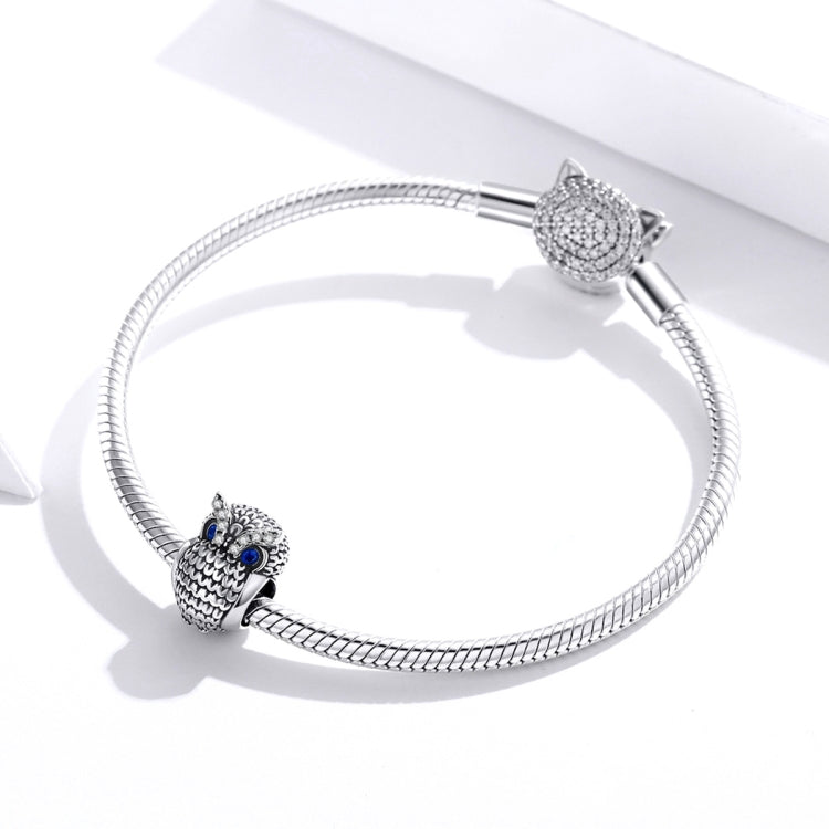 Perline gufo in argento sterling 925 per gioielli fai-da-te