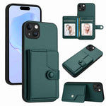 Borsa per carte con bottone RFID Custodia antifurto per telefono, For iPhone 14 Plus, For iPhone 14, For iPhone 14 Pro, For iPhone 14 Pro Max