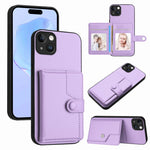 Borsa per carte con bottone RFID Custodia antifurto per telefono, For iPhone 14 Plus, For iPhone 14, For iPhone 14 Pro, For iPhone 14 Pro Max