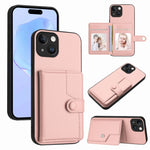 Borsa per carte con bottone RFID Custodia antifurto per telefono, For iPhone 14 Plus, For iPhone 14, For iPhone 14 Pro, For iPhone 14 Pro Max