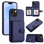Borsa per carte con bottone RFID Custodia antifurto per telefono, For iPhone 14 Plus, For iPhone 14, For iPhone 14 Pro, For iPhone 14 Pro Max