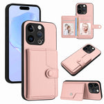 Borsa per carte con bottone RFID Custodia antifurto per telefono, For iPhone 14 Plus, For iPhone 14, For iPhone 14 Pro, For iPhone 14 Pro Max