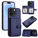 Borsa per carte con bottone RFID Custodia antifurto per telefono, For iPhone 14 Plus, For iPhone 14, For iPhone 14 Pro, For iPhone 14 Pro Max