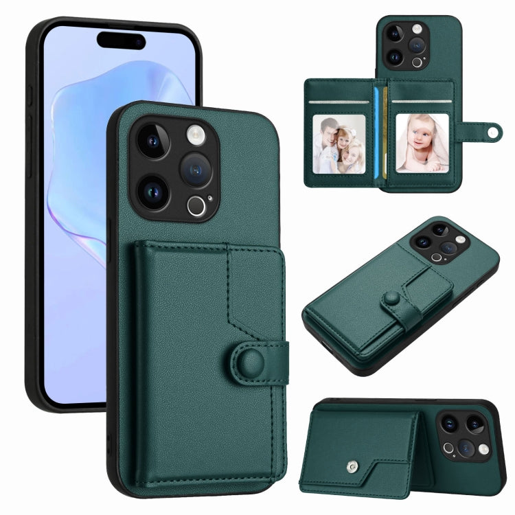 Borsa per carte con bottone RFID Custodia antifurto per telefono, For iPhone 14 Plus, For iPhone 14, For iPhone 14 Pro, For iPhone 14 Pro Max