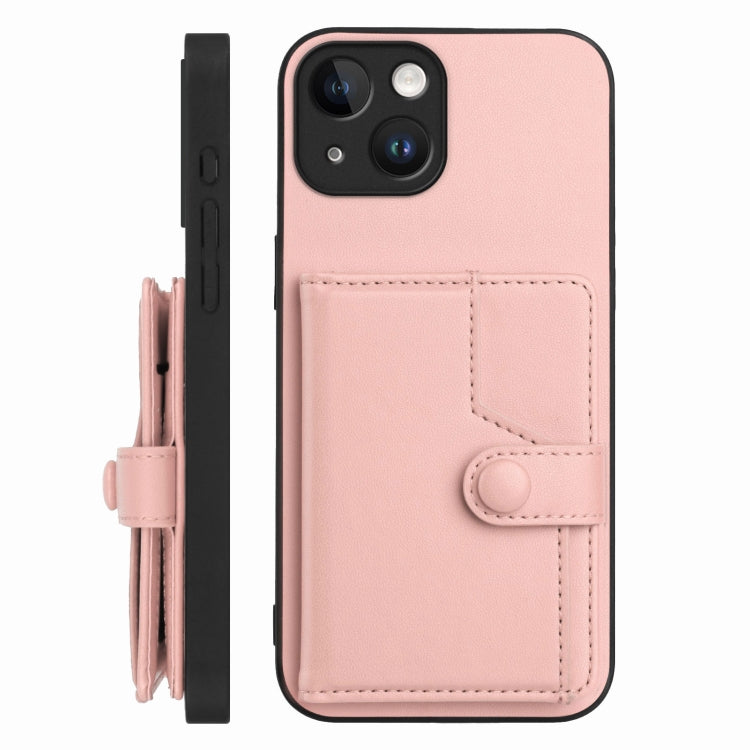 Borsa per carte con bottone RFID Custodia antifurto per telefono, For iPhone 13 mini, For iPhone 12, For iPhone 12 Pro Max, For iPhone 12 Pro
