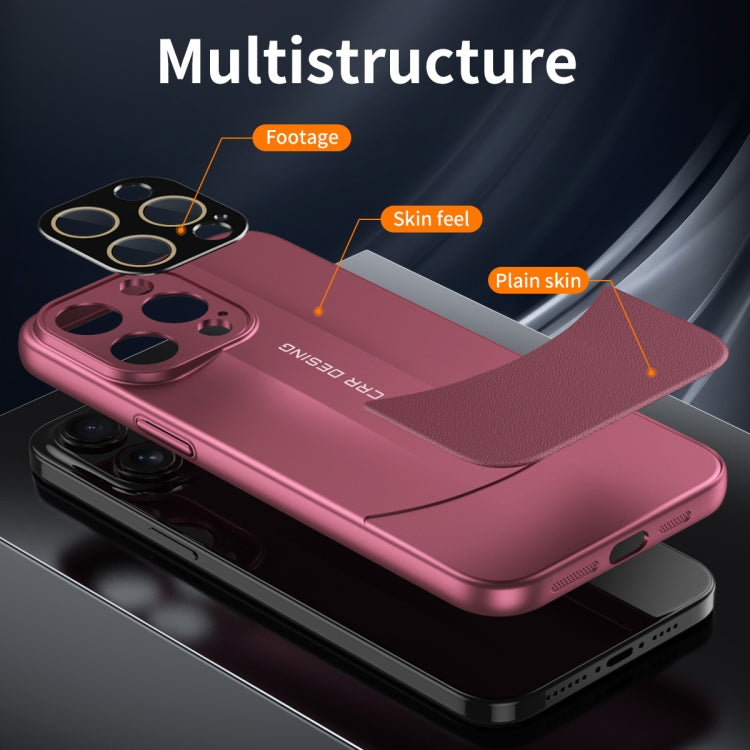 Custodia per telefono in pelle vegana per iPhone 15 Pro Max