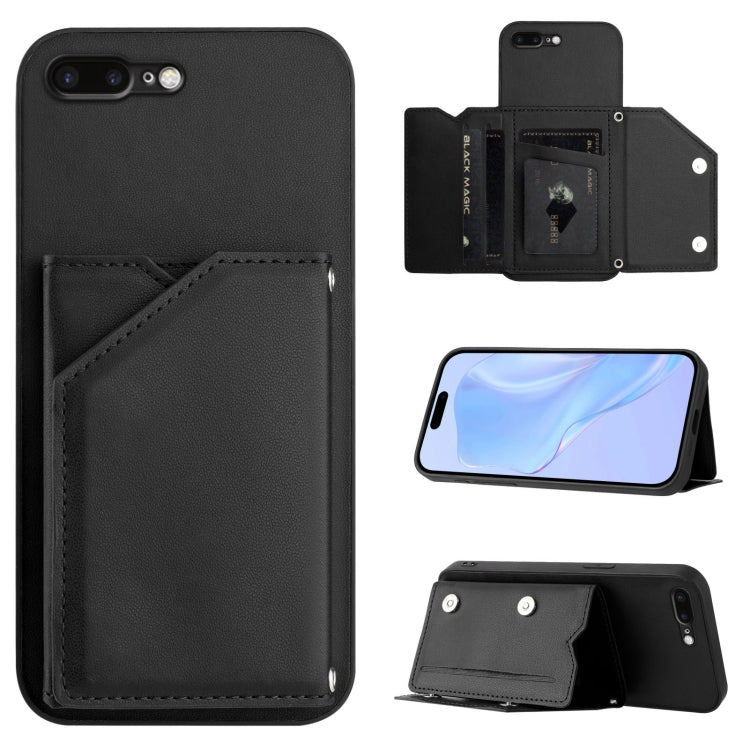 Custodia per telefono con quattro slot per carte Skin Feel e cinturino da polso, For iPhone X / XS, For iPhone XR, For iPhone XS Max, For iPhone 7 Plus / 8 Plus