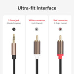 Connettore audio 3,5 mm maschio a 2 RCA maschio 1-3 m