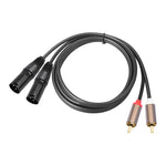 Cavo audio bilanciato 2 RCA maschio a 2 XLR maschio 1.5m 3m