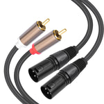 Cavo audio bilanciato 2 RCA maschio a 2 XLR maschio 1.5m 3m