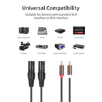 Cavo audio bilanciato 2 RCA maschio a 2 XLR maschio 1.5m 3m