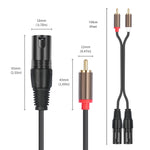 Cavo audio bilanciato 2 RCA maschio a 2 XLR maschio 1.5m 3m
