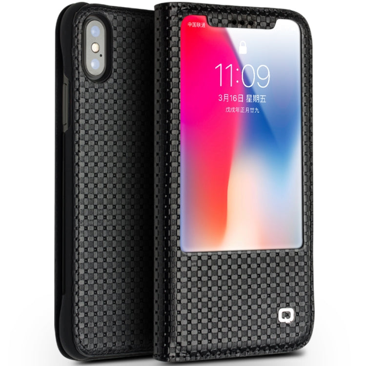 Custodia in pelle QIALINO a ribalta per iPhone XS e X