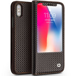 Custodia in pelle QIALINO a ribalta per iPhone XS e X