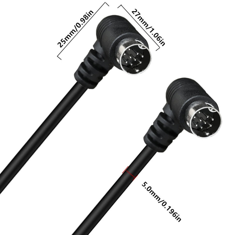 Cavo adattatore audio mini DIN 9 pin doppia curvatura 0.5-3m