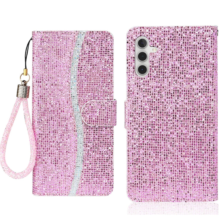 Custodia in pelle glitter per Samsung Galaxy A36 e A16 4G/5G