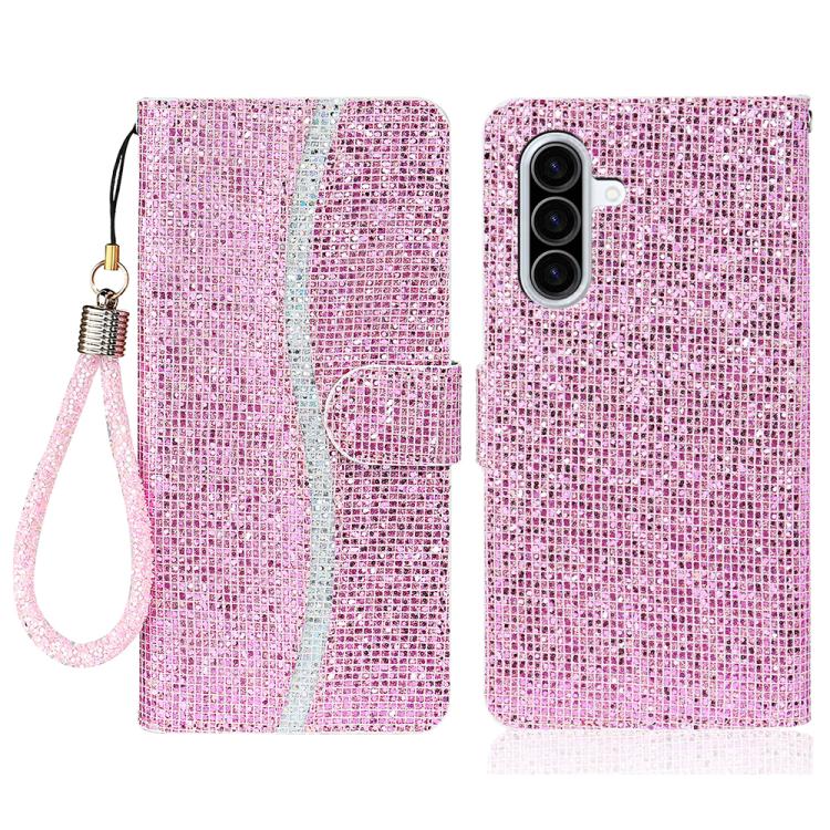 Custodia in pelle glitter per Samsung Galaxy A36 e A16 4G/5G