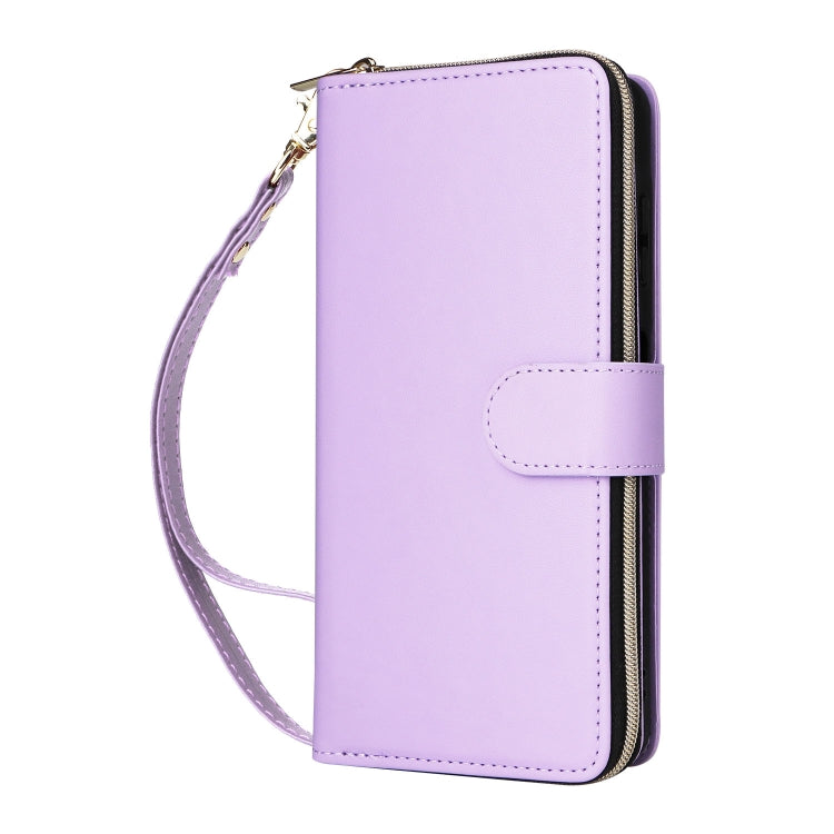 Portafoglio con cerniera e nove slot per carte per Galaxy A08 A06 A07 A57 5G A37