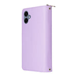Portafoglio con cerniera e nove slot per carte per Galaxy A08 A06 A07 A57 5G A37