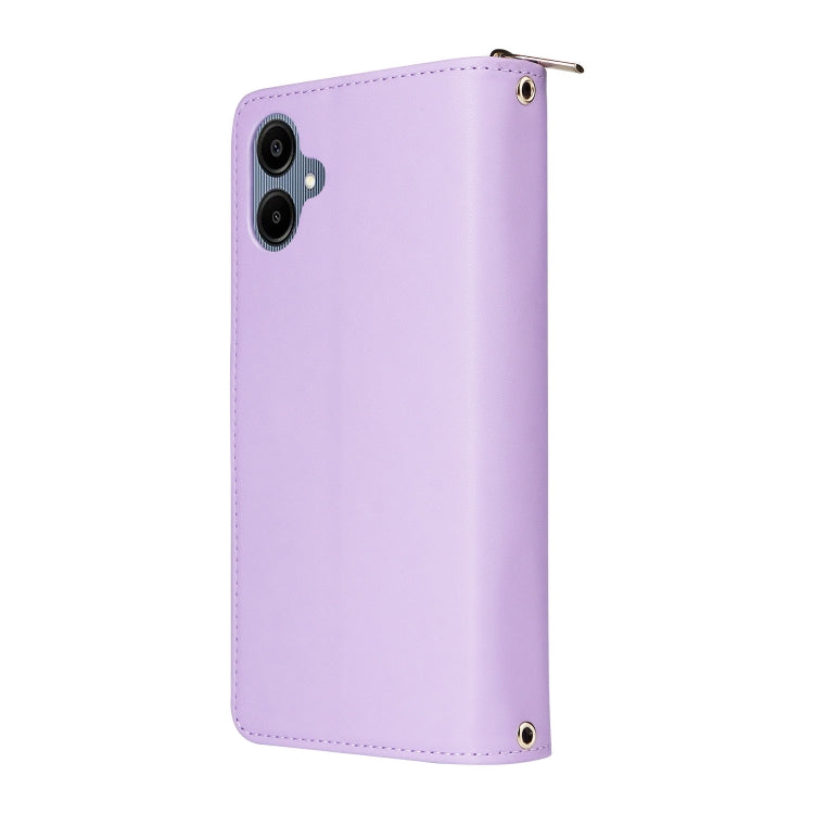 Portafoglio con cerniera e nove slot per carte per Galaxy A08 A06 A07 A57 5G A37