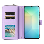 Portafoglio con cerniera e nove slot per carte per Galaxy A08 A06 A07 A57 5G A37