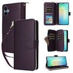 Portafoglio con cerniera e nove slot per carte per Galaxy A08 A06 A07 A57 5G A37