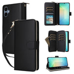 Portafoglio con cerniera e nove slot per carte per Galaxy A08 A06 A07 A57 5G A37