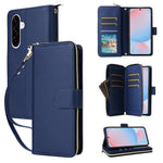 Custodia portafoglio in pelle con cerniera e nove slot per carte per Galaxy A36
