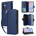 Custodia portafoglio in pelle con cerniera e nove slot per carte per Galaxy A36