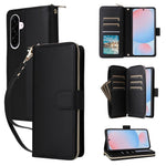 Portafoglio con cerniera e nove slot per carte per Galaxy A08 A06 A07 A57 5G A37